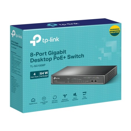 SWITCH TPLINK TL-SG1008P 8 PORT GIGABIT 4+4 POE
