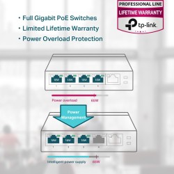 SWITCH TPLINK TL-SG1005P 5PORT GIGA POE