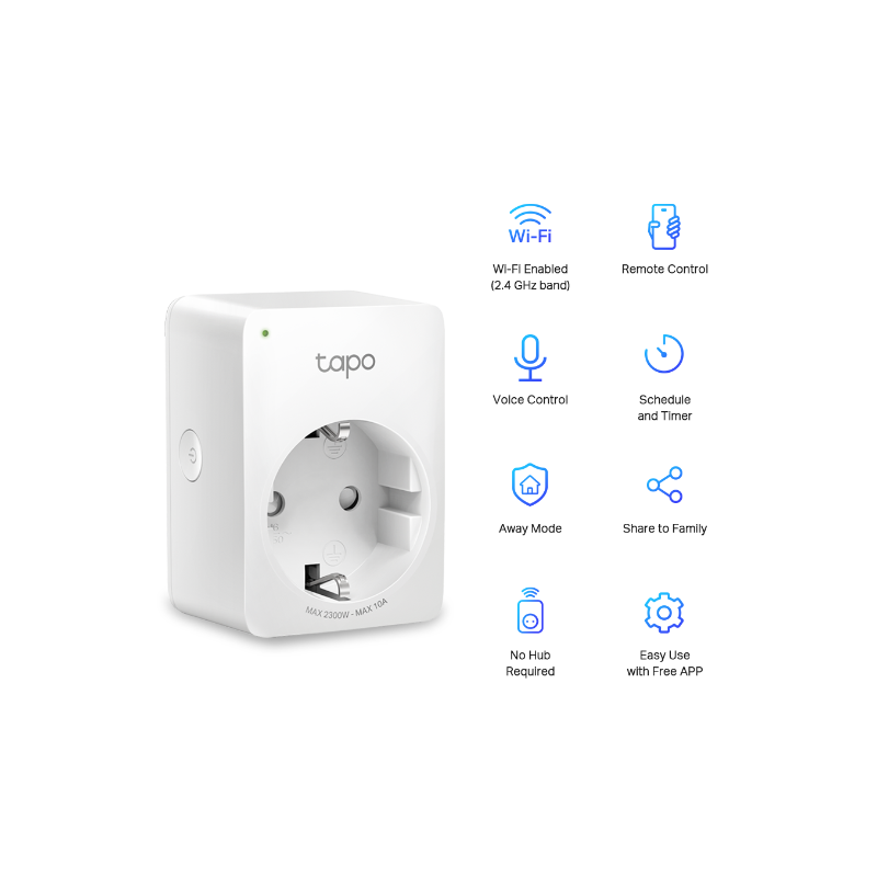 WIFI SOCKET TPLINK TAPO P100 (2-PACK)