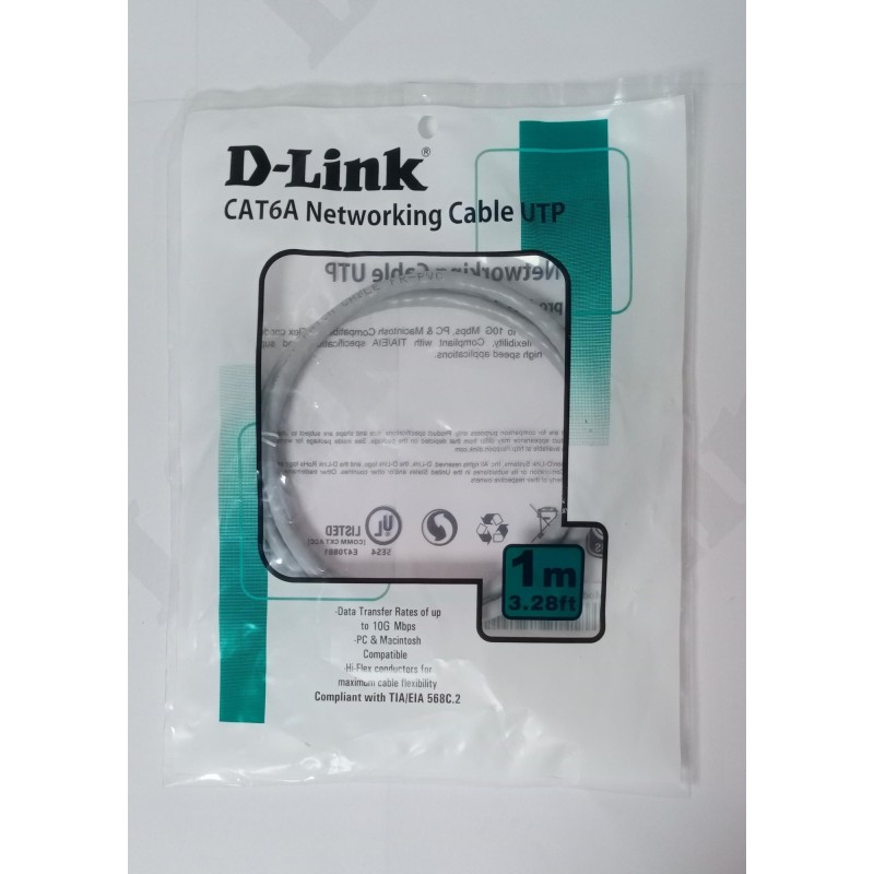 PATCH CORD DLINK NCB-6AUGRYR1-3mtr CAT6A 10G UTP 24AWG