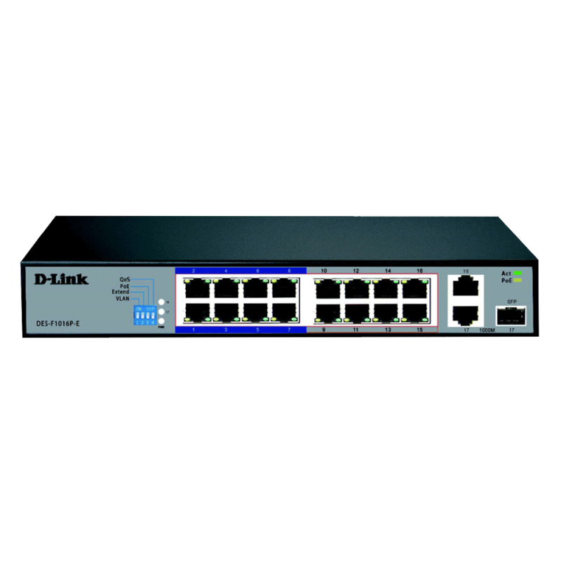 SWITCH DLINK DES-F1016P-E