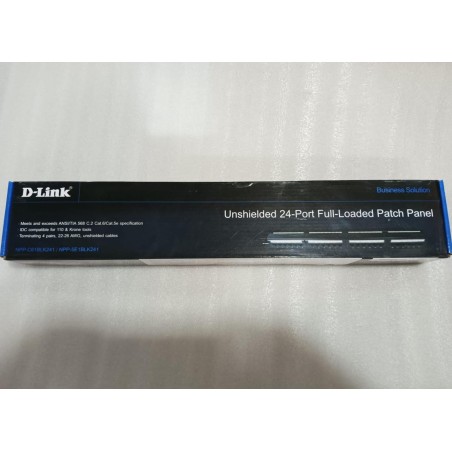 PATCH PANEL DLINK 24Port CAT6 UTP LOADED NPP-C61BLK241