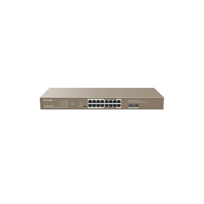 SWITCH IP-COM G1118P-16-250W 16 PORT POE