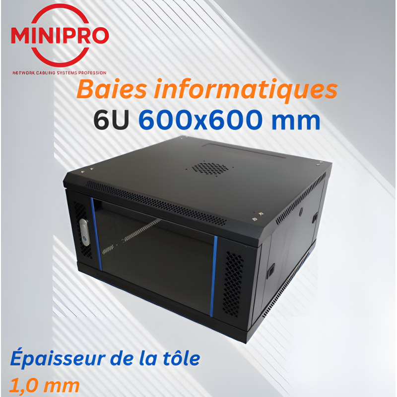 6U Wall Mount Network Cabinet – 600×600mm (Server Rack)