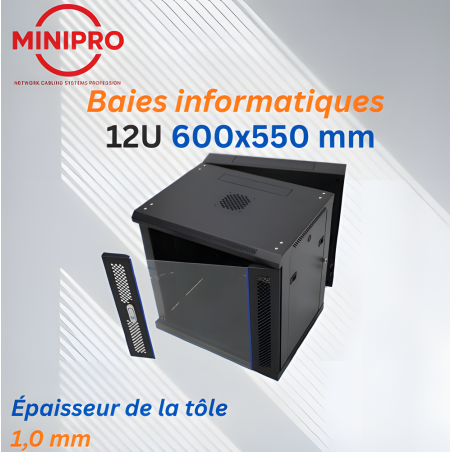 12U Wall Mount Network Cabinet – 600×550mm (Server Rack)
