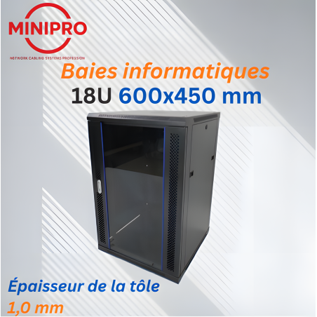 18U Wall Mount Network Cabinet – 600×450mm (Server Rack)