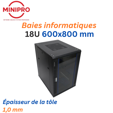 18U Floor Standing Network Cabinet – 600×1000mm (Server Rack)