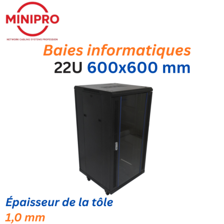 22U Floor Standing Network Cabinet – 600×600mm (Server Rack)