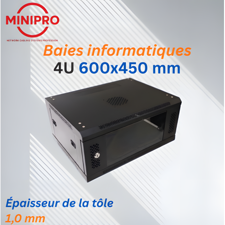 4U Wall Mount Network Cabinet – 600×450mm (Server Rack)
